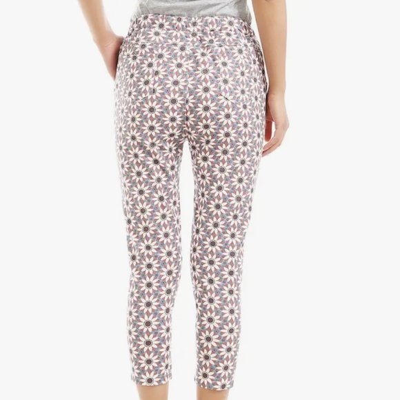 NWT NEW MAD STYLE SPRING DAISY FLORAL LIGHTWEIGHT JOGGER PANTS L/xL - Picture 2 of 3